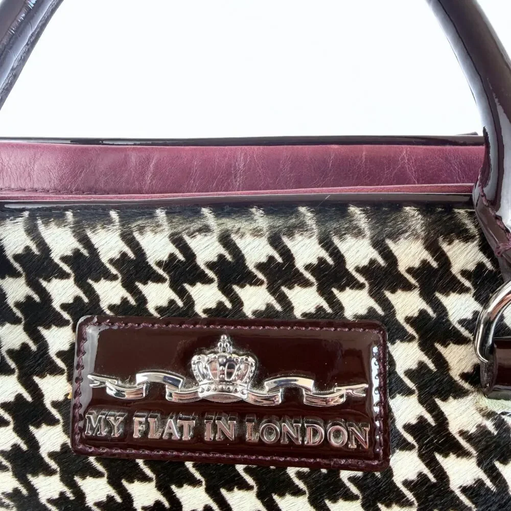My Flat In London Andover Houndstooth Satchel
